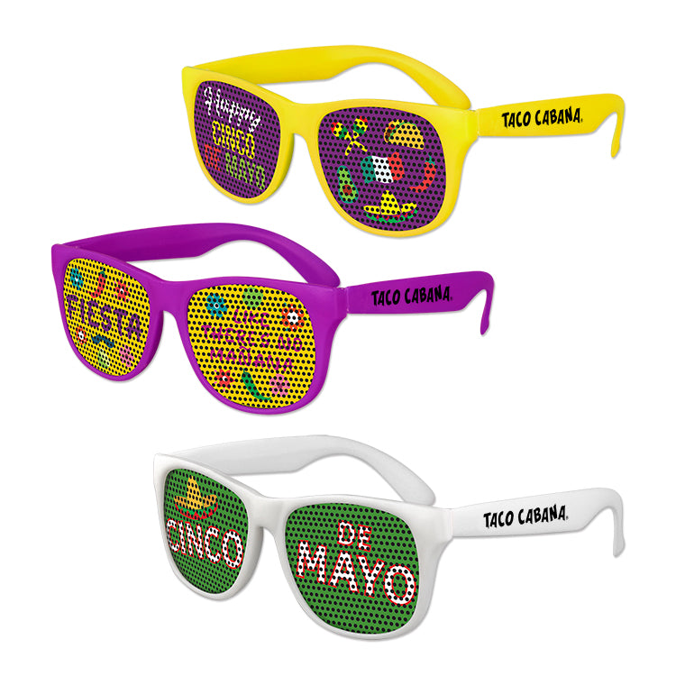 Assorted Colors Cinco De Mayo Art Pinhole Sunglasses