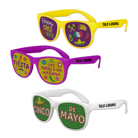 Assorted Colors Cinco De Mayo Art Pinhole Sunglasses