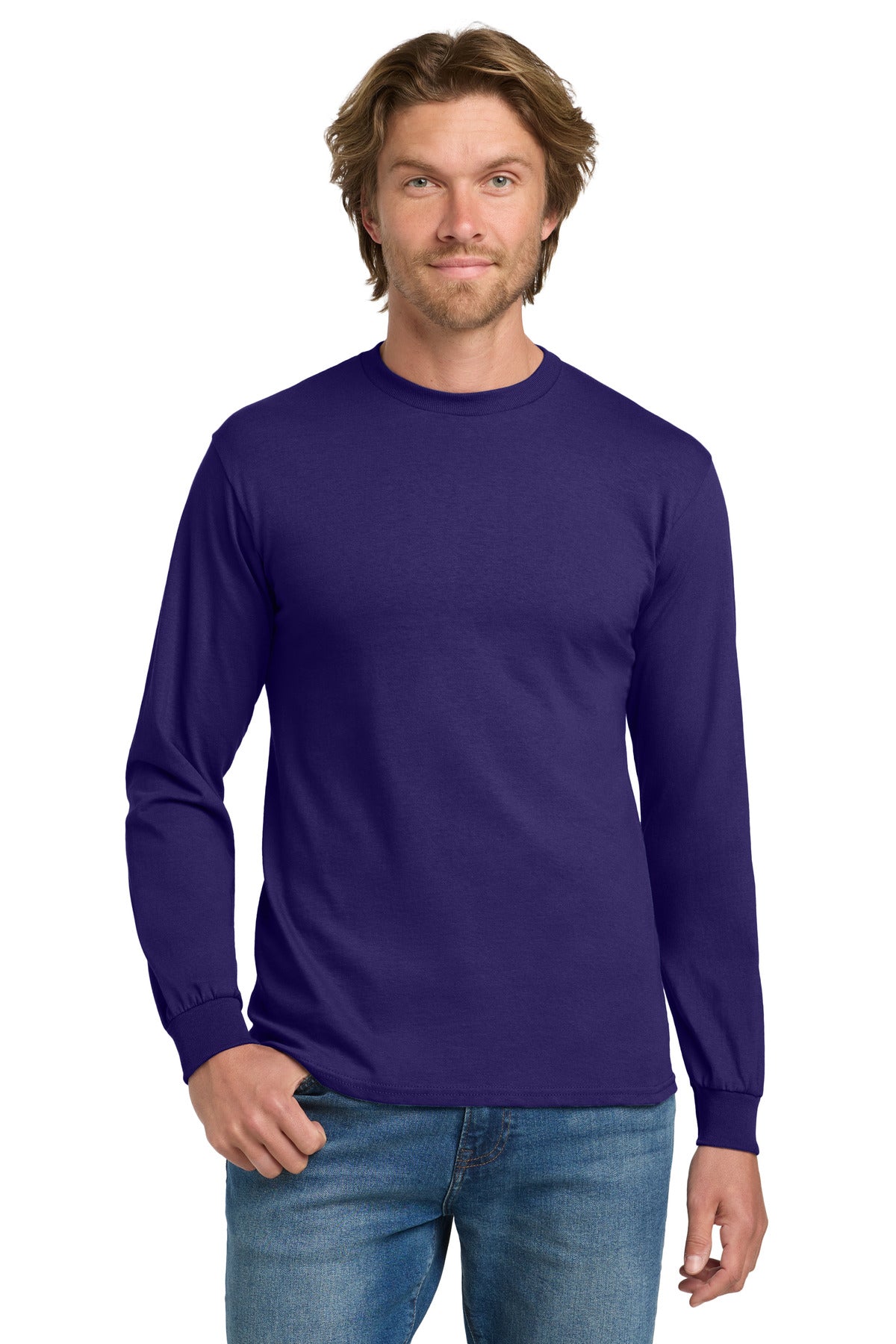 SanMar 5400_purple_model_front.jpg