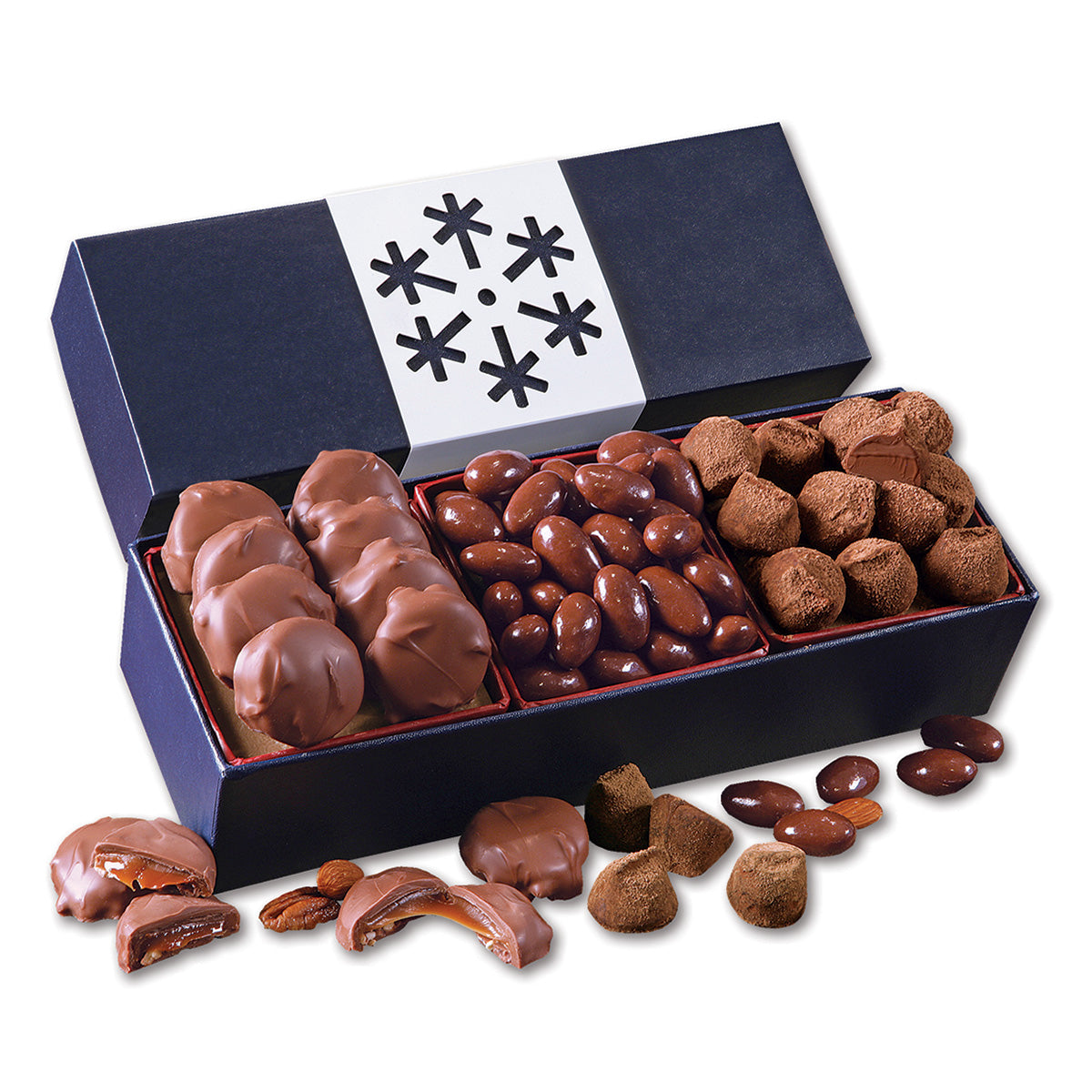 Navy Gift of Distinction with Snowflake Sleeve