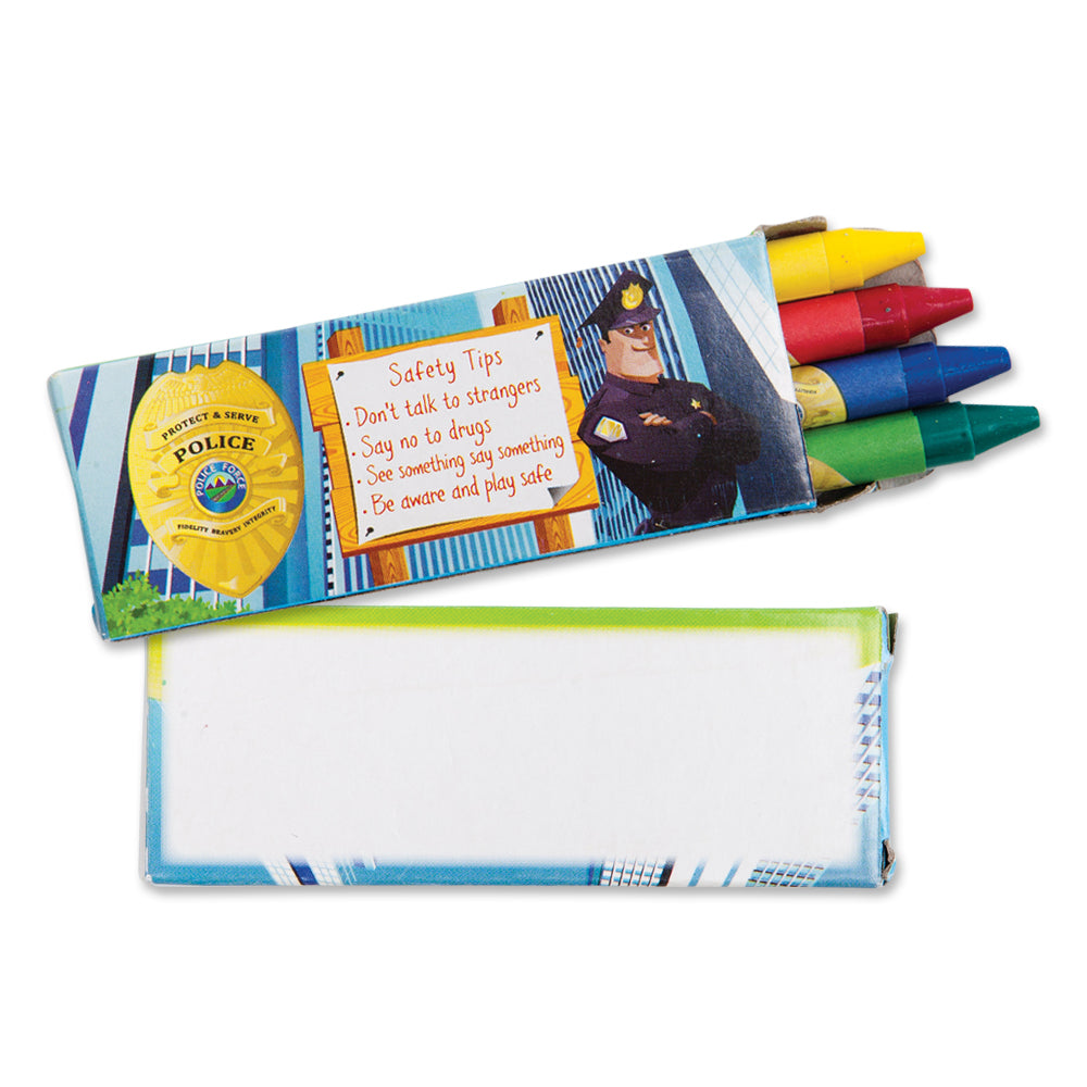 4 Pack Police Safety Crayons