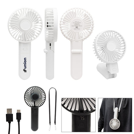 BLACK Bend & Snap Rechargeable Fan
