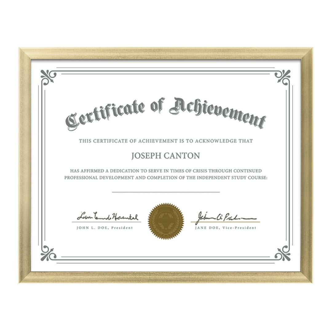 Calais Certificate Frame - Gold