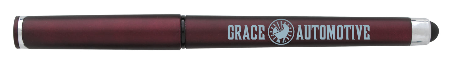 Front View of Black with Black Ink Good Value™ Cali Stylus RABS Pen