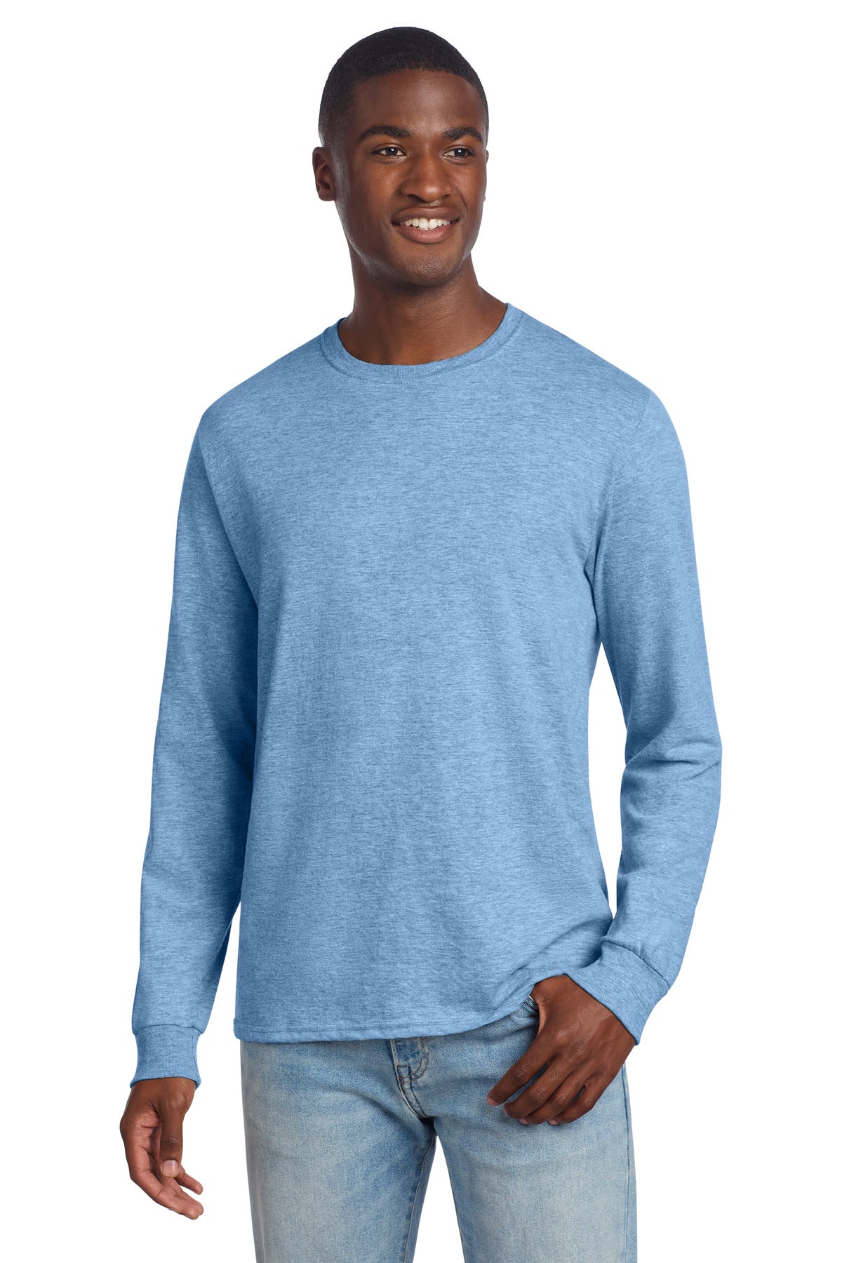 SanMar 560LS_carolinaheather_model_front.jpg