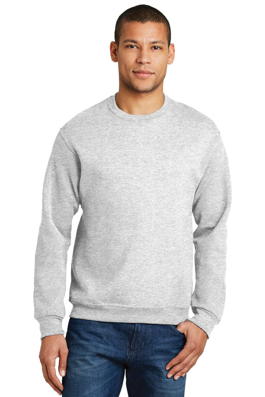Front View of Ash Jerzees - NuBlend Crewneck Sweatshirt. 562M - S