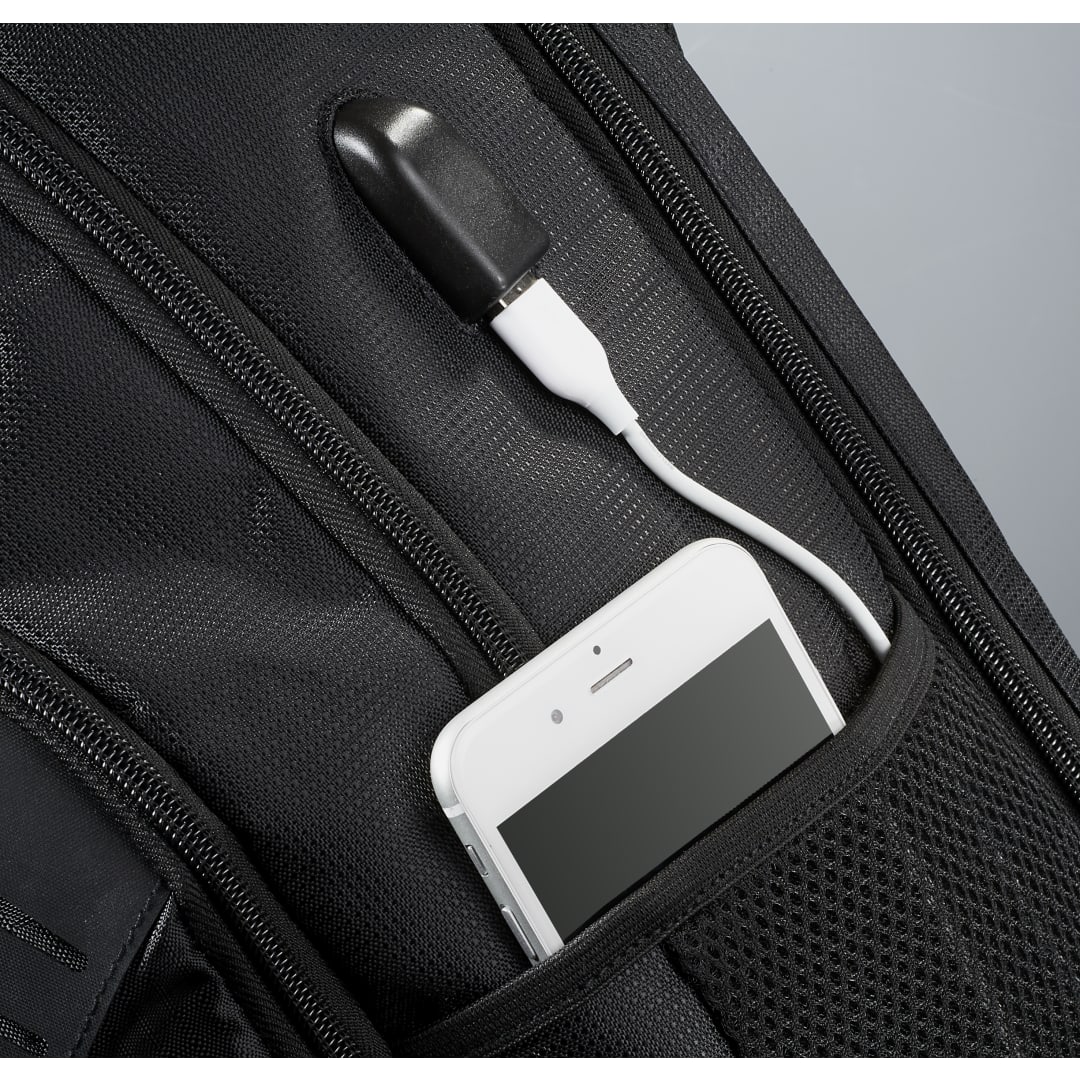 Front View of Black Foyager TSA 15" Computer Backpack