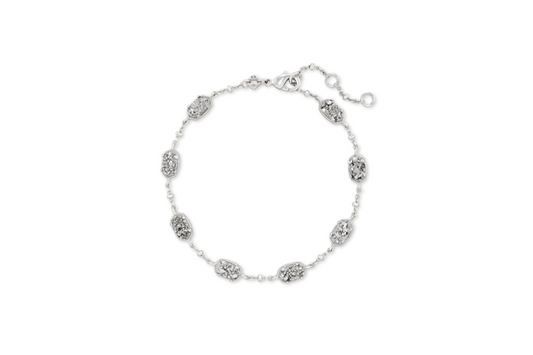 Kendra Scott Emilie Silver Chain Bracelet in Platinum Drusy