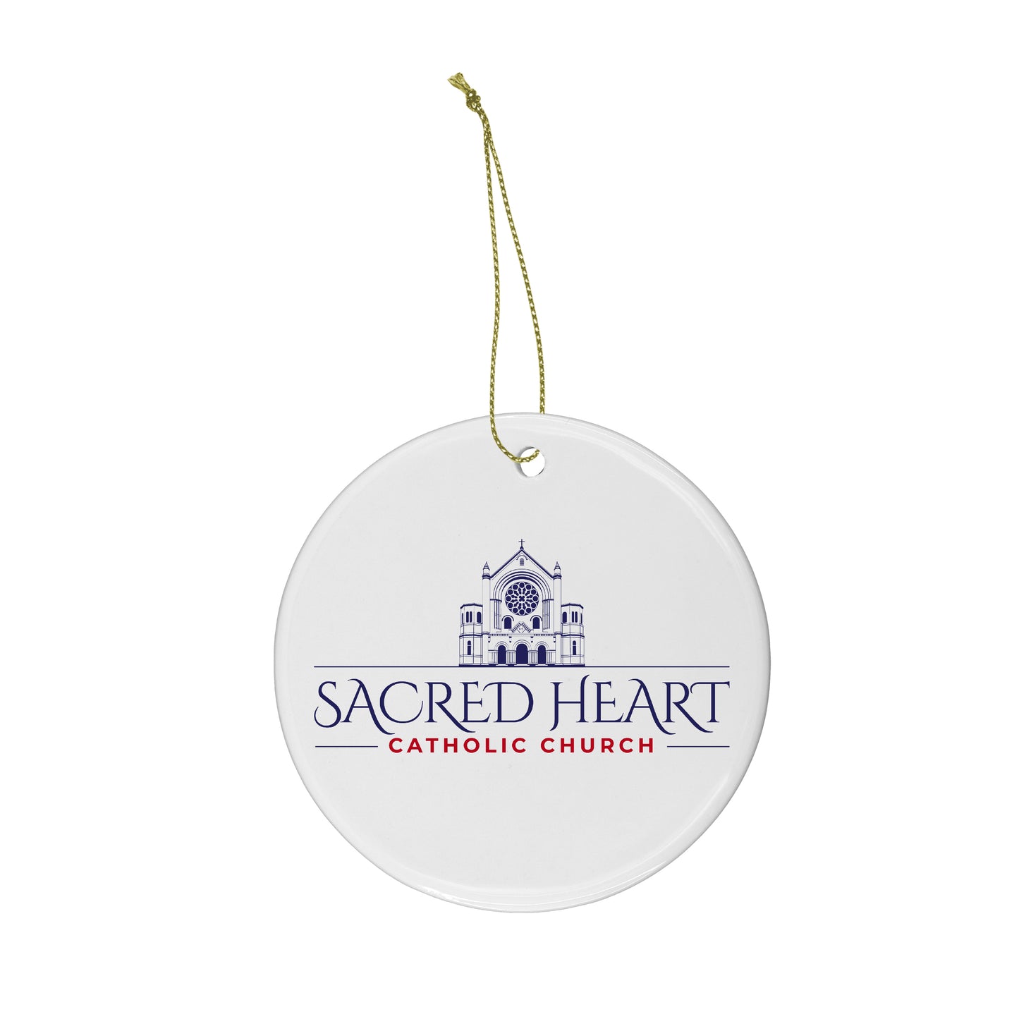 Round Ceramic Holiday Ornament