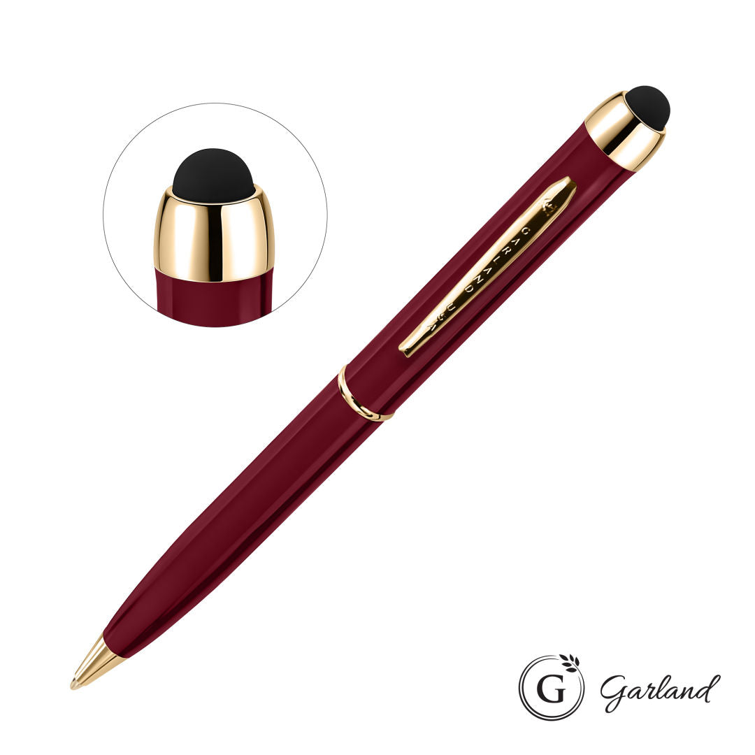Garland® Stylus High Gloss Ballpoint Twist Pen - Gold Accent
