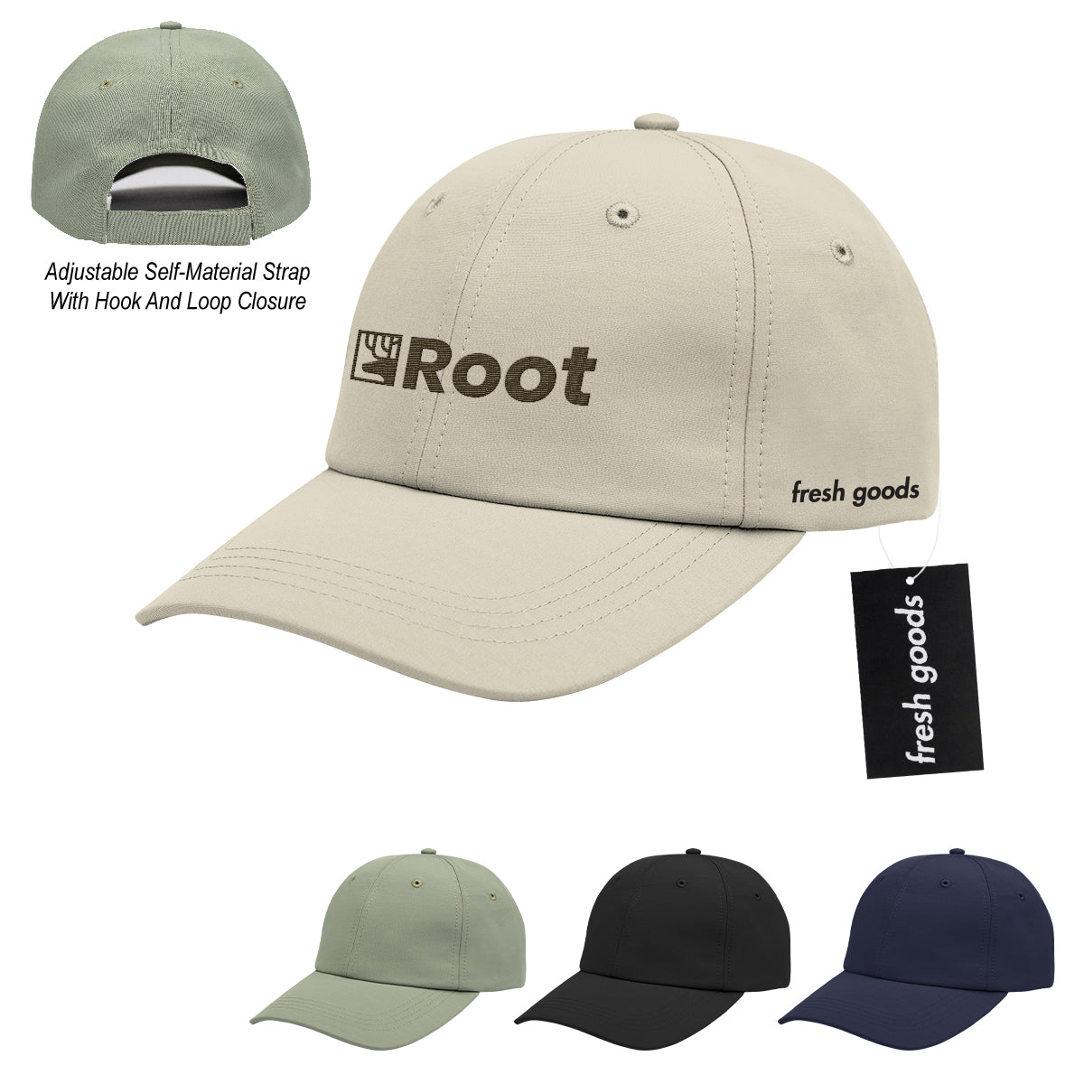 BLACK Fresh Goods Rookie Recycled Performance Cap