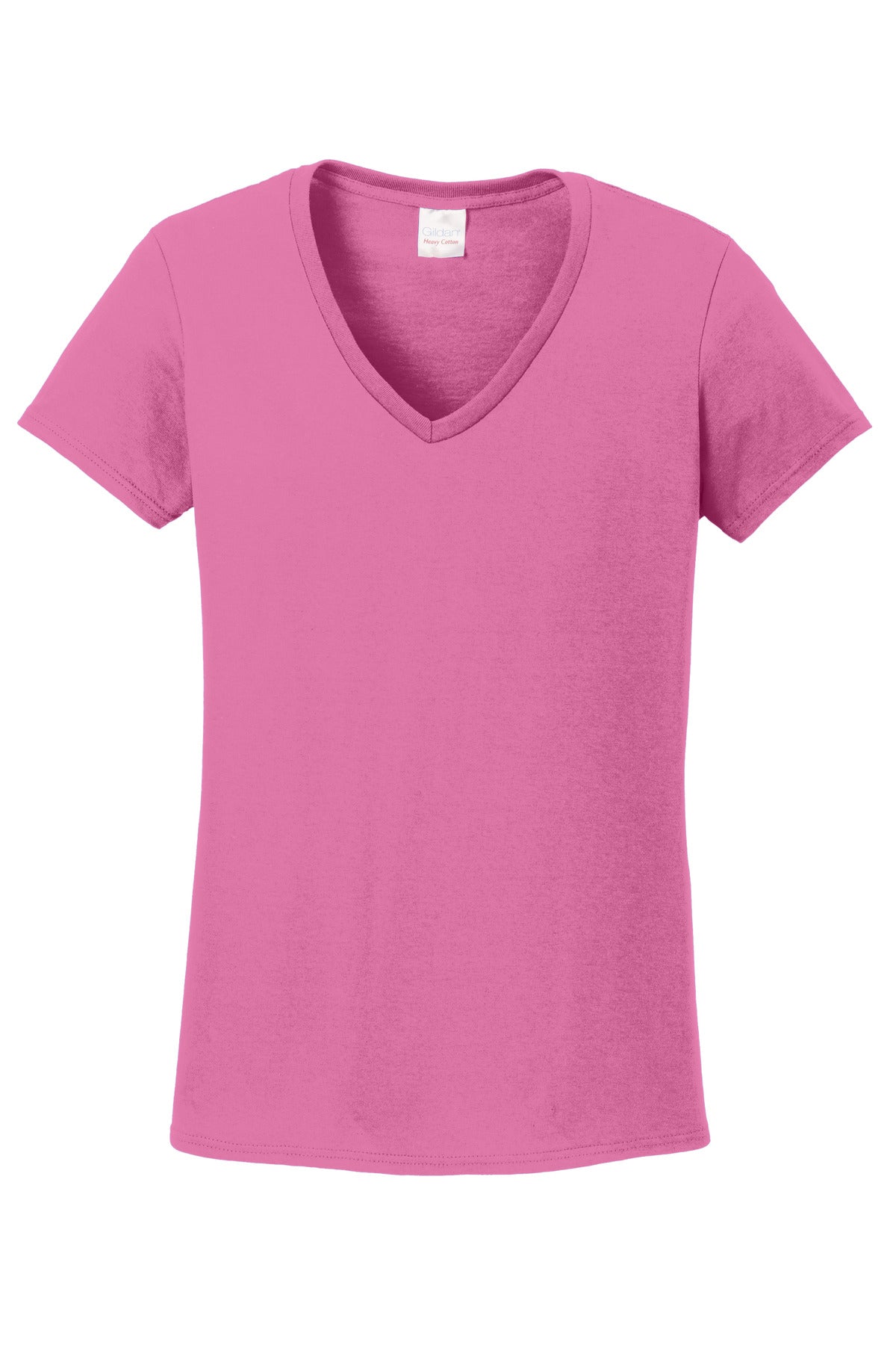Gildan Women's Heavy Cotton 100% Cotton V-Neck T-Shirt. 5V00L