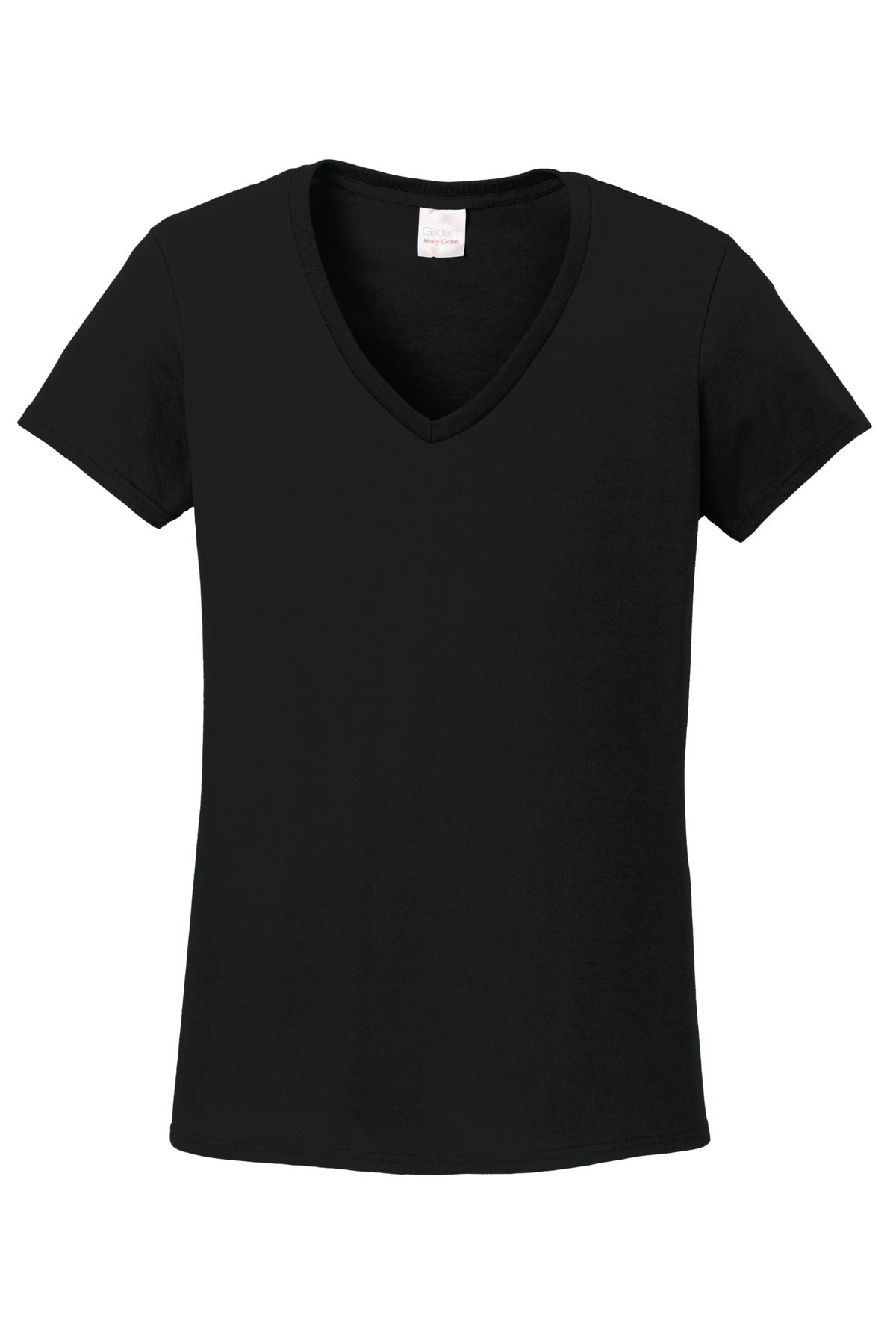 Gildan Women's Heavy Cotton 100% Cotton V-Neck T-Shirt. 5V00L