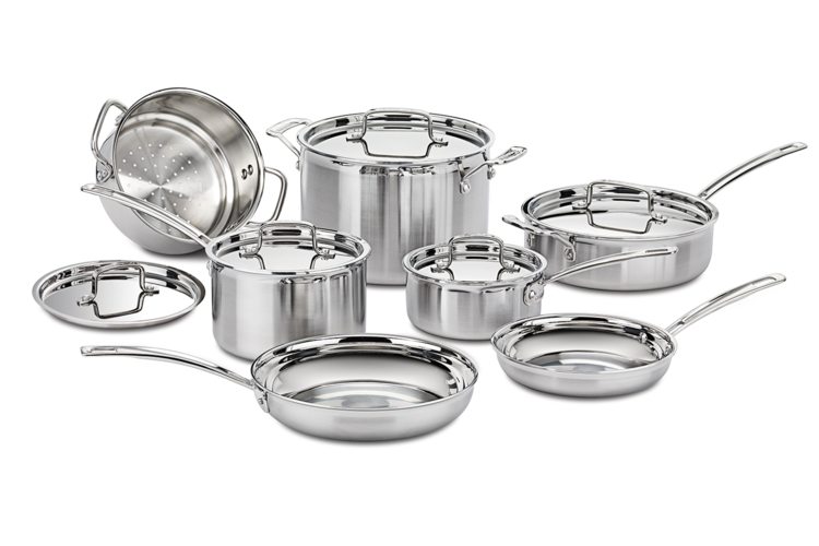 Cuisinart MultiClad Pro Triple Ply Stainless 12-Piece Cookware Set