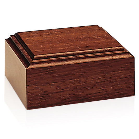 Top View of Wood JAFFA® Mahogany-Tone Wood Base