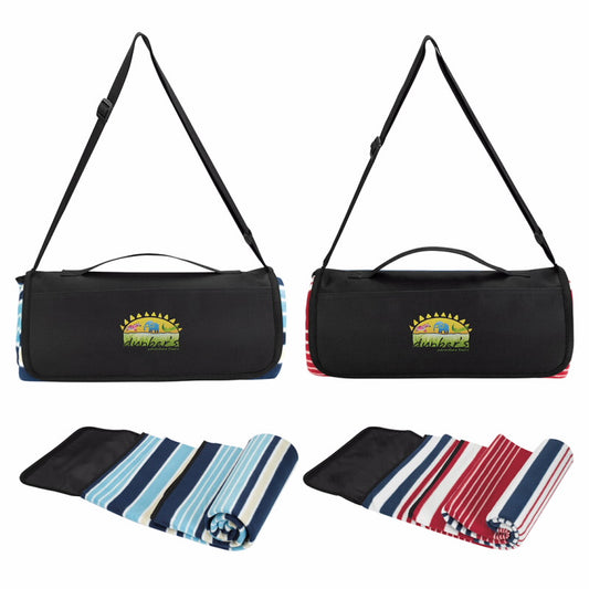 Blue Good Value™ Shoulder Strap Picnic Blanket