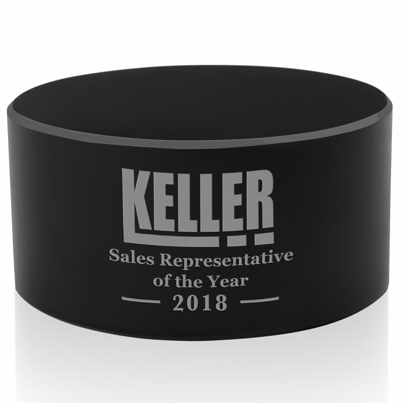 Front View of Black JAFFA® Cylinder Black Base