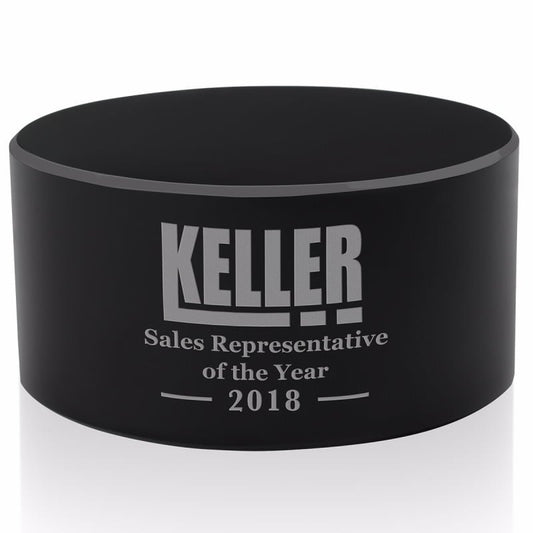 Front View of Black JAFFA® Cylinder Black Base