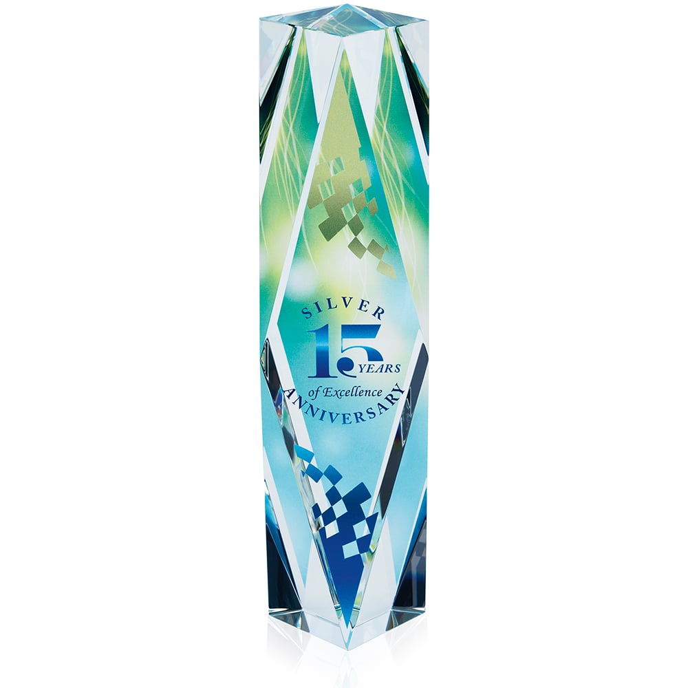 Front View of Clear JAFFA® Dramatis Award - Medium