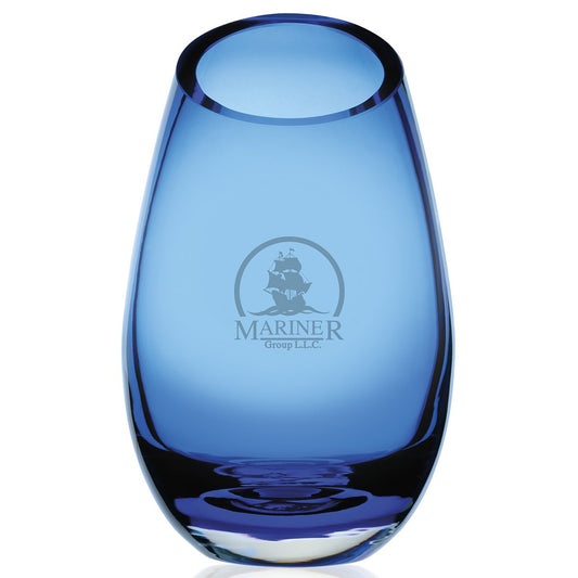 Front View of Blue JAFFA® Cairo Blue Vase