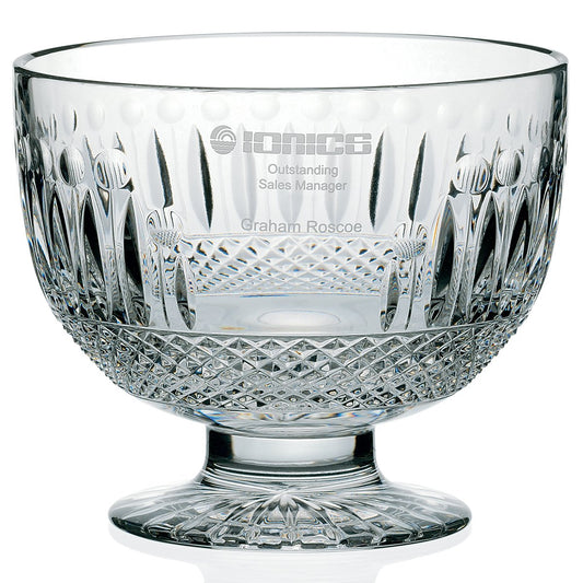 Front View of Clear MARIO CIONI Victoria Pedestal Bowl