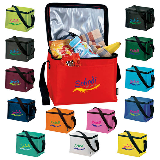 Front View of Maroon Koozie® Six-Pack Cooler