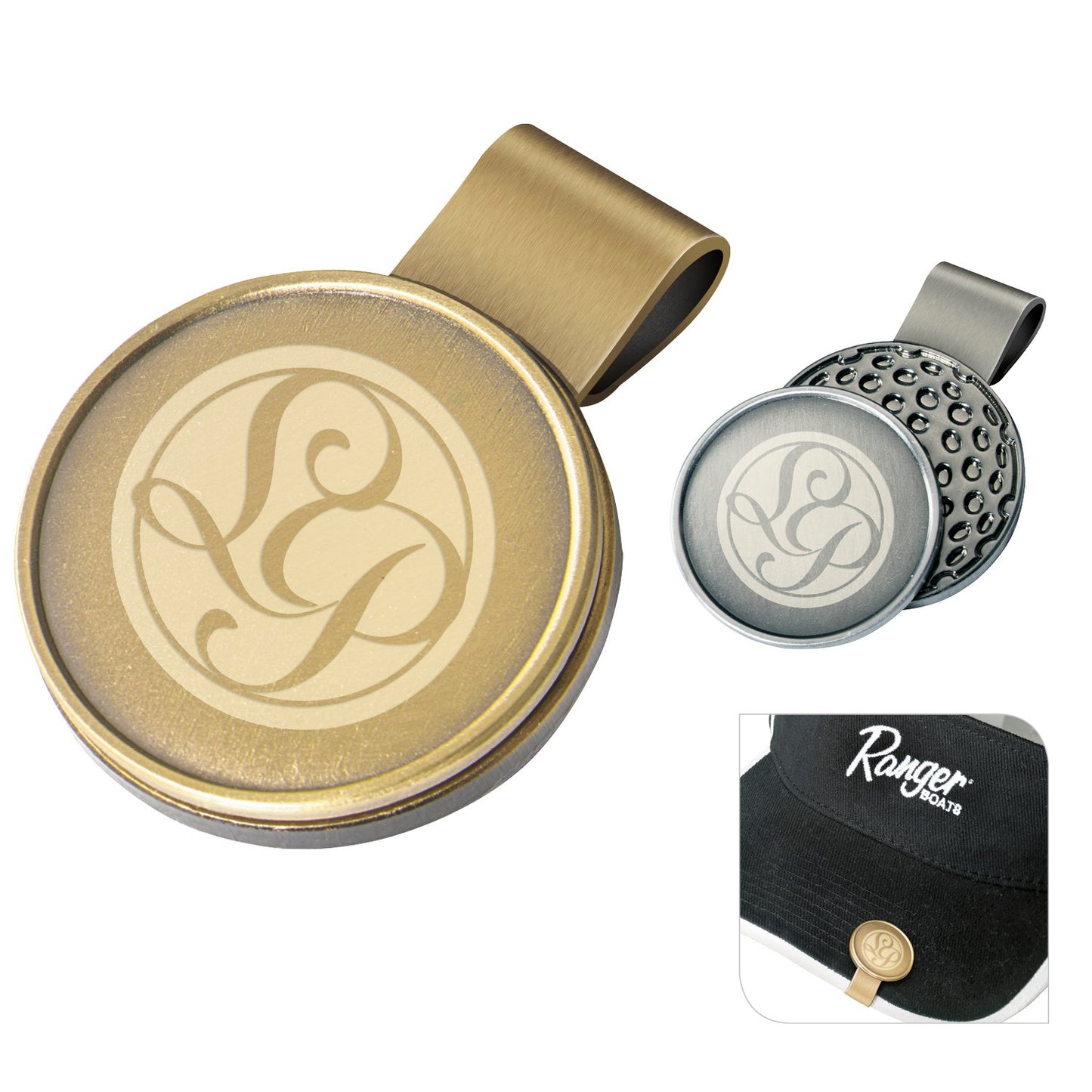 Antique Gold Good Value™ Hat Clip with Ball Marker