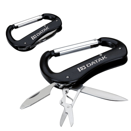 Front View of Black Multi-Tool Carabiner