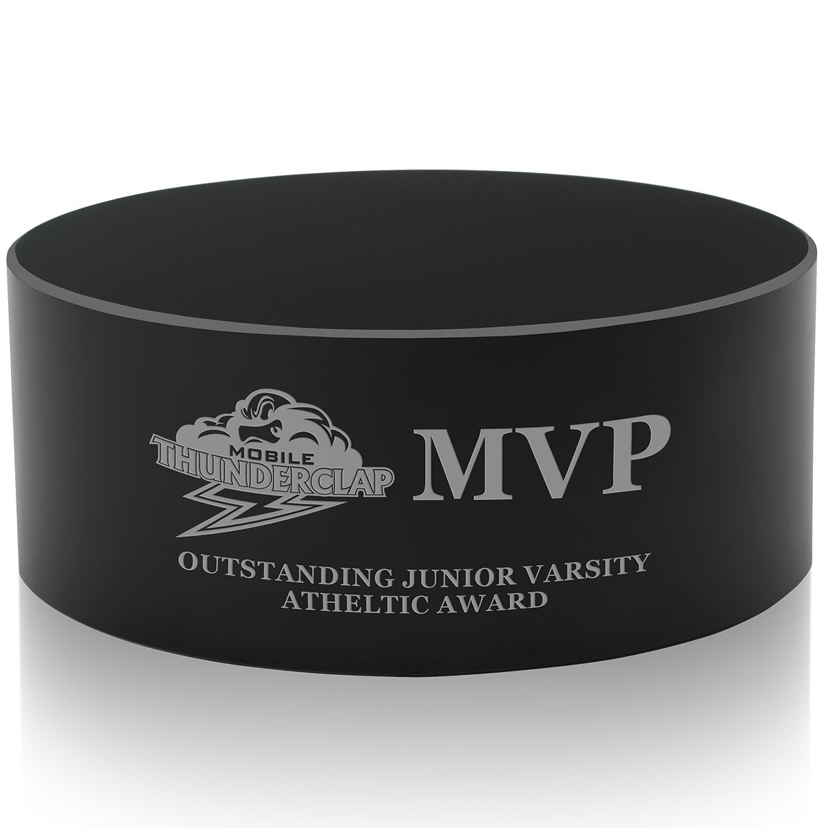 Front View of Black JAFFA® Medium Cylinder Black Base