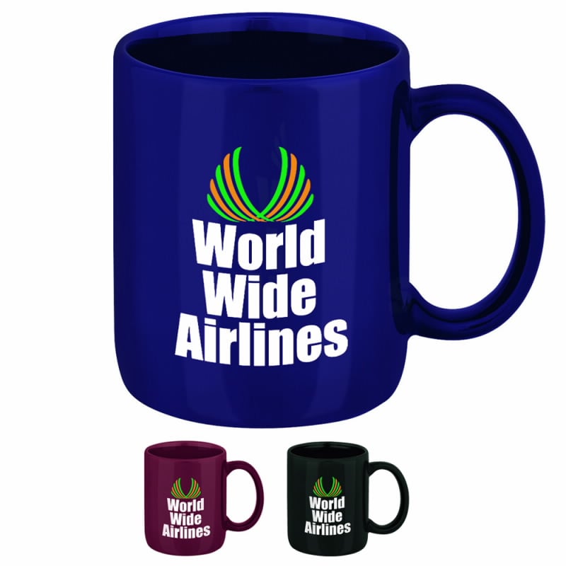 Maroon Classic Ironstone Mug - 11 oz. (Colors)