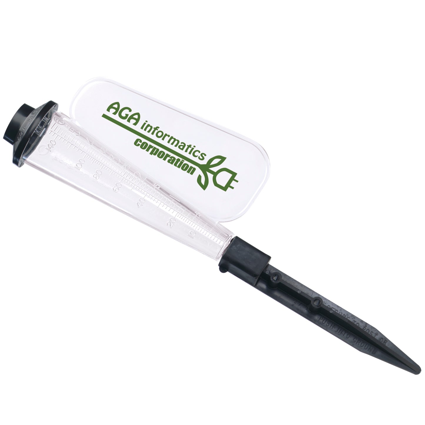 Front View of Clear / Black Good Value™ Oval Panel Rain Cone