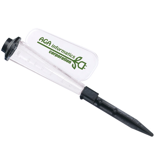 Front View of Clear / Black Good Value™ Oval Panel Rain Cone