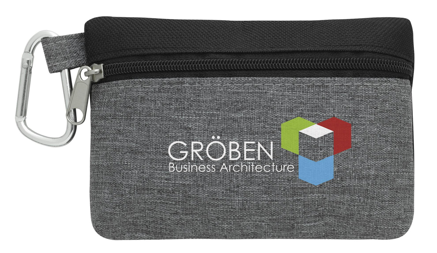 Front View of Black Montana Tee Pouch