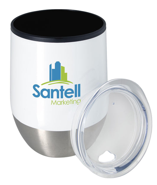 Front View of Black Good Value™ Wine Tumbler - 12 oz.