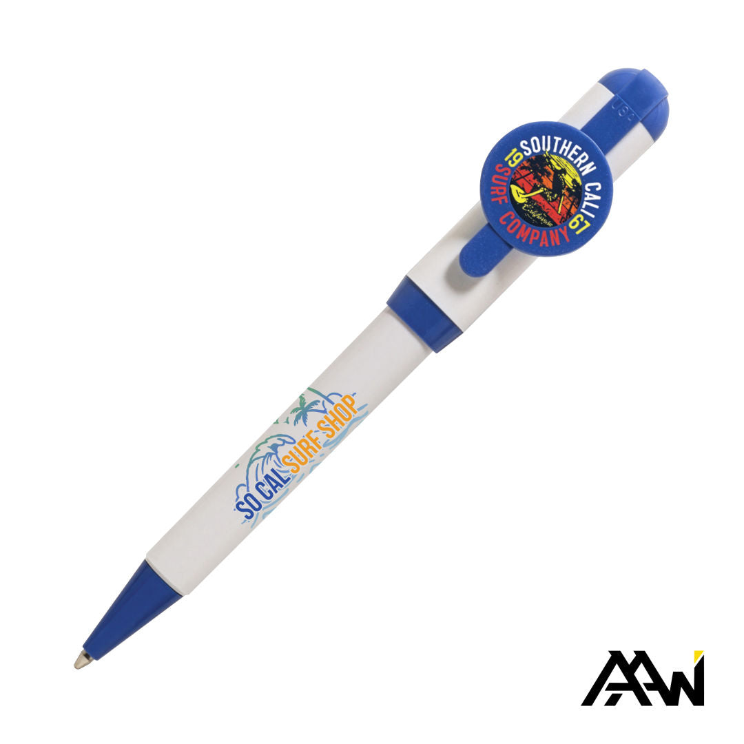 Jumbo VividPrint™ Billboard Twist White Pen - Colored Accent