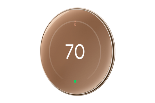 Google Nest Learning Thermostat (4th Gen) - Polished Gold