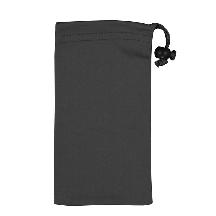 Mobile Tech Metal Power Bank Charging Kit in Microfiber Cinch Pouch Components inserted into Zipper