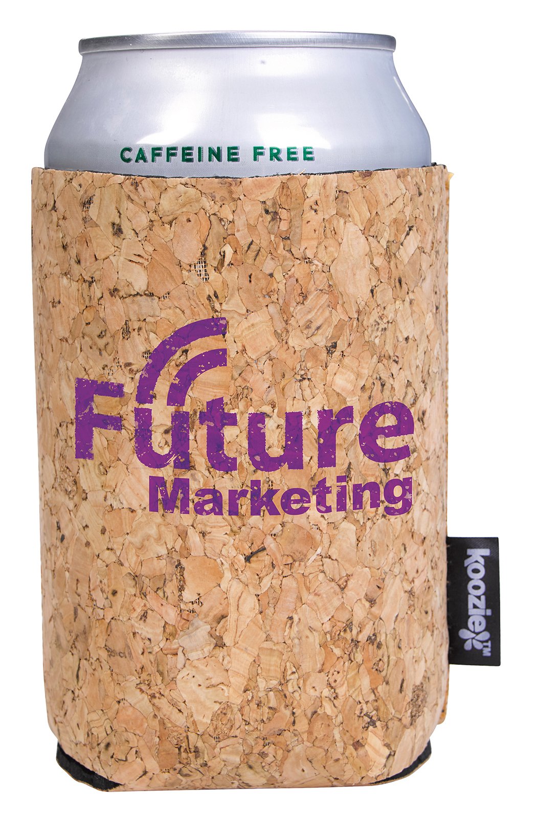 Front View of Natural Koozie® Cork Can Cooler