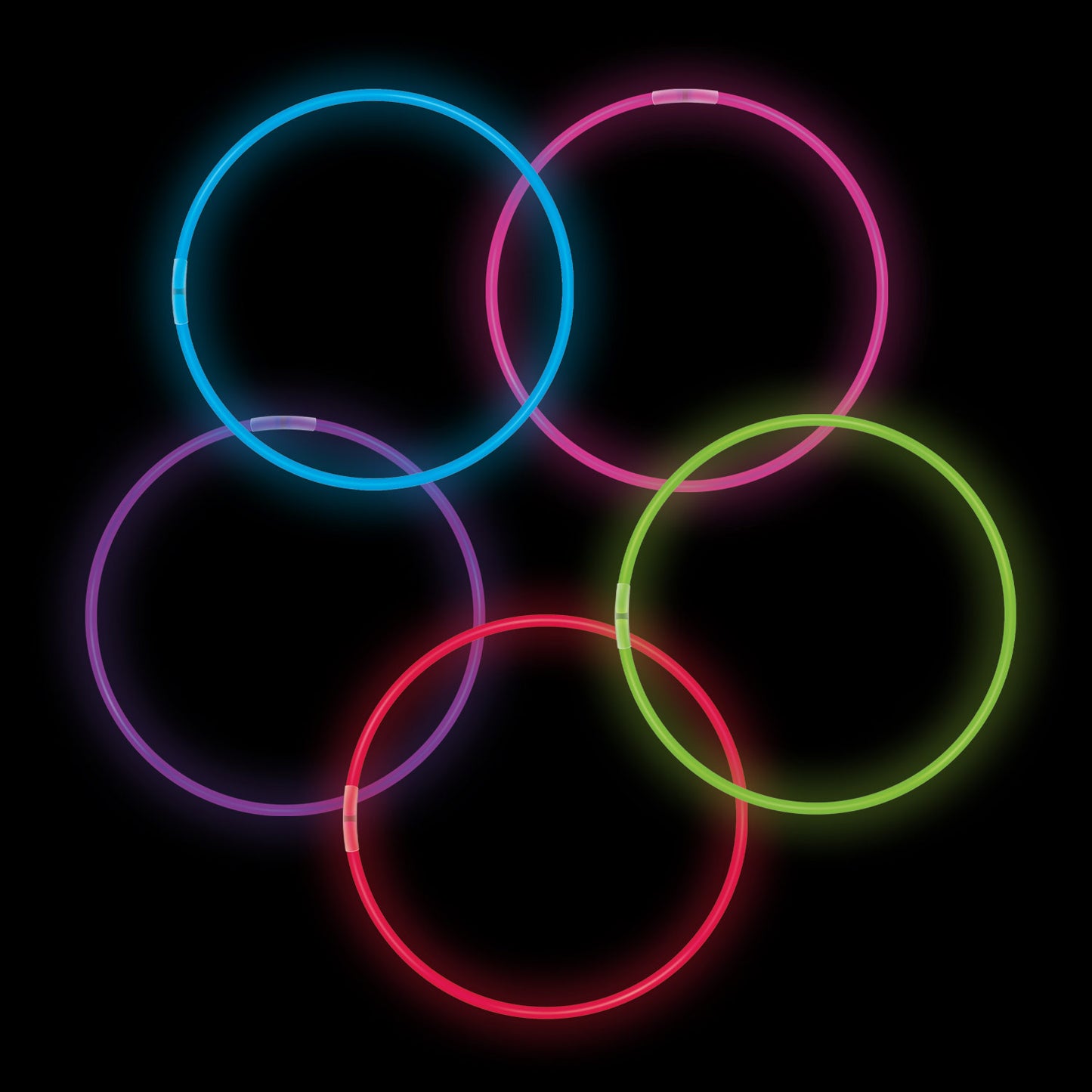 Assorted Glow Necklace Assortment (50 Pack)