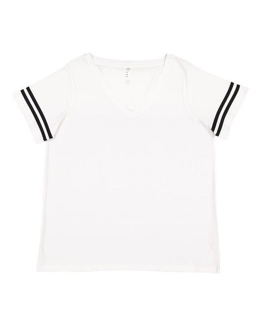 Women's Curvy Collection Vintage Football T-Shirt - 3837
