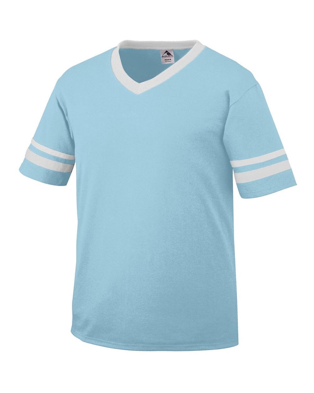 V-Neck Jersey with Striped Sleeves - 360