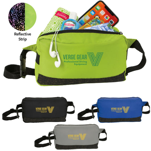 Black Good Value™ Reflective Splash Fanny Pack