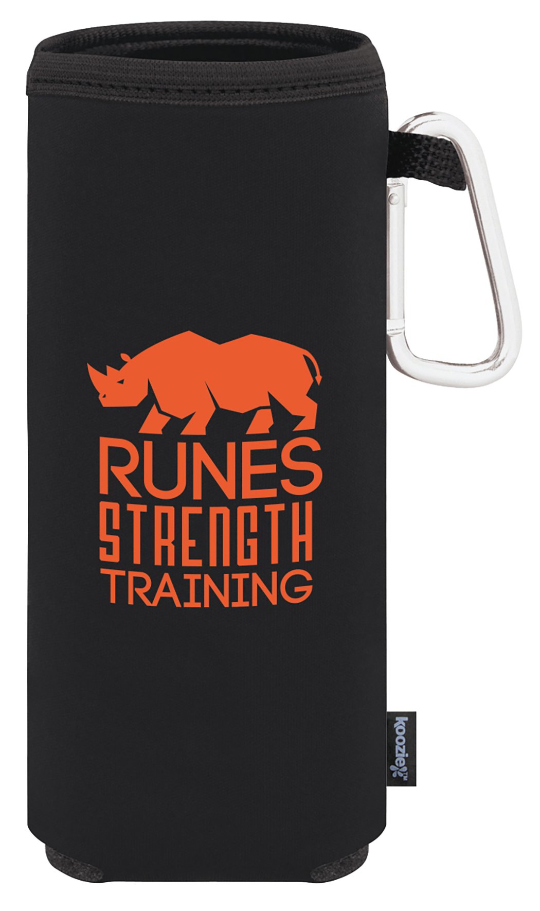 Front View of Black Koozie® Collapsible Bottle Cooler