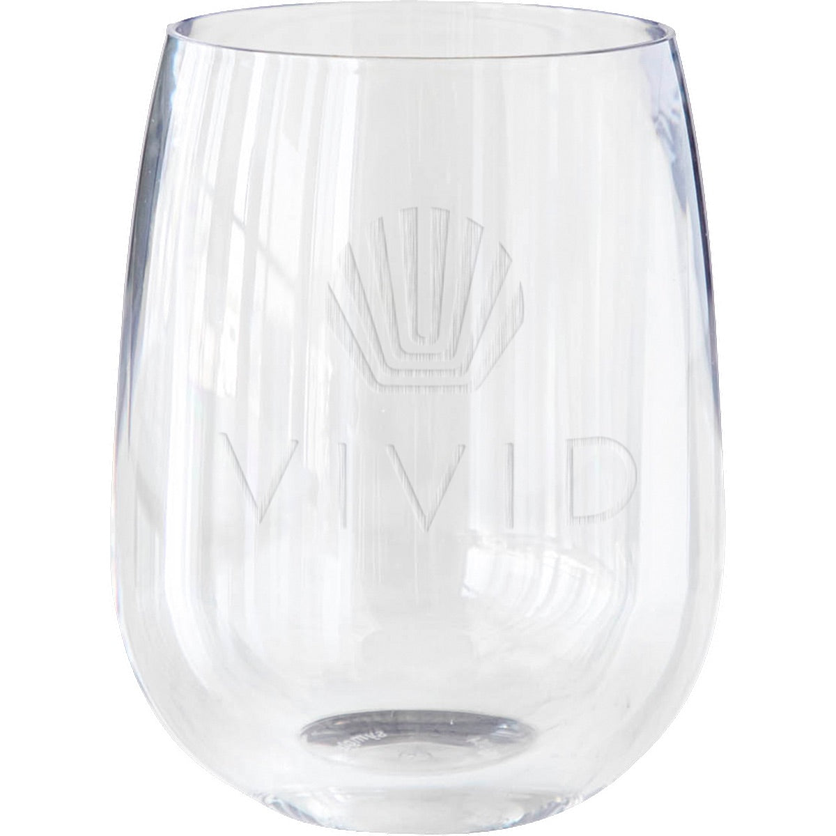 12oz Clear Stemless Wine Glass