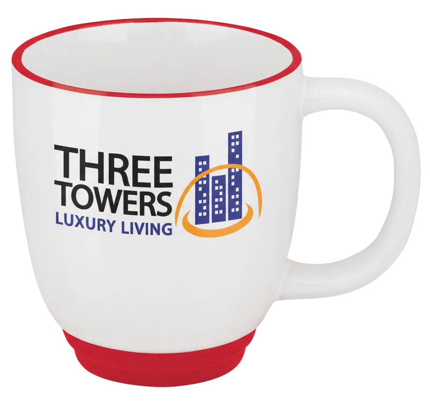 White/Blue Good Value™ Two-Tone Bistro Mug - 14 oz.