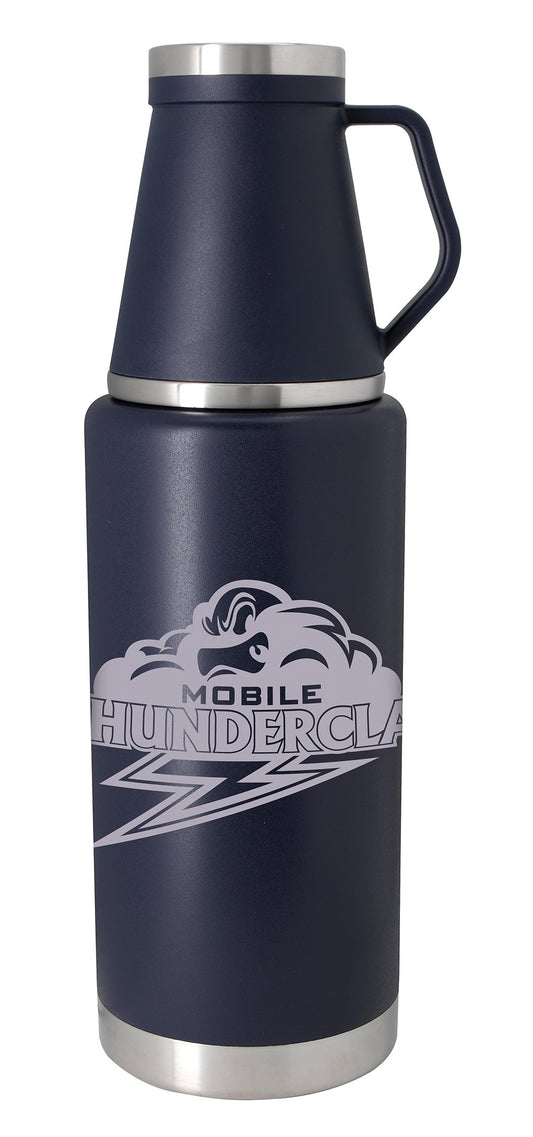 Front View of Black Good Value™ Vacuum Cup Bottle - 51 oz.