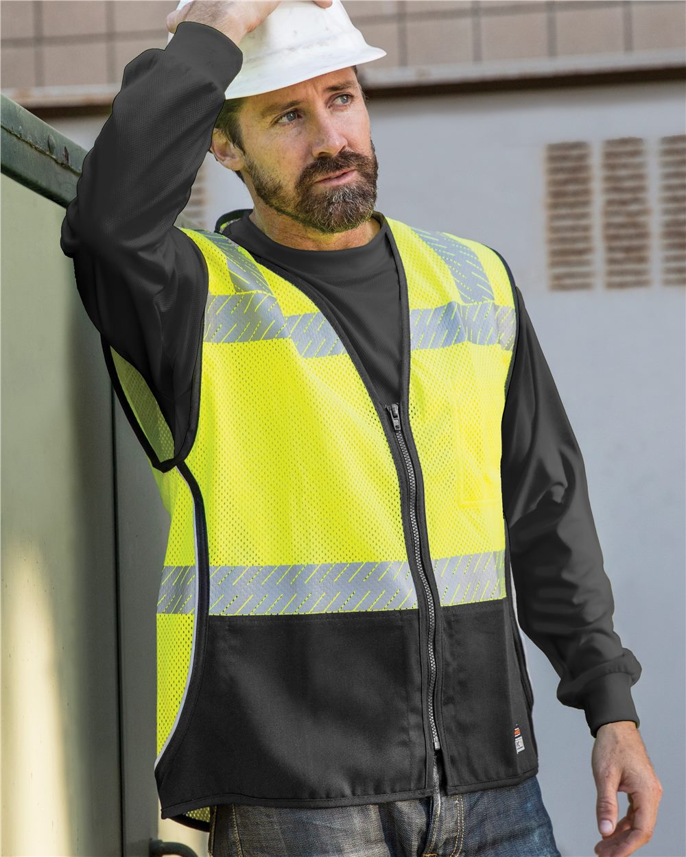 Unisex Premium Black Series® FR Black Bottom Mesh Vest - FM410