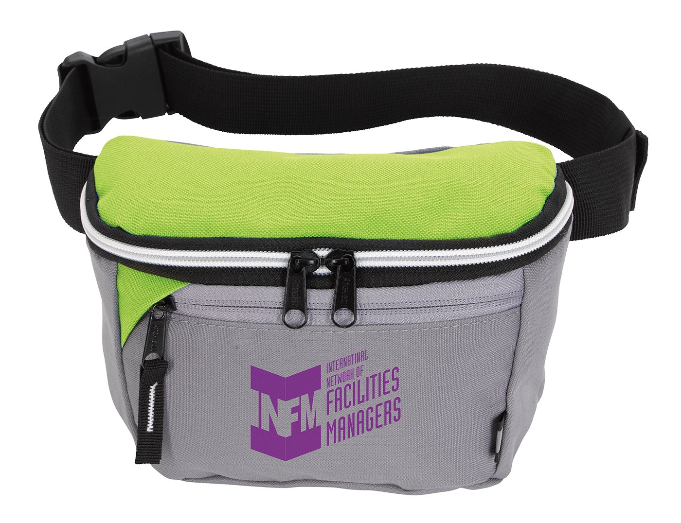 Front View of Black Atchison® RPET Ripstop Fanny Pack