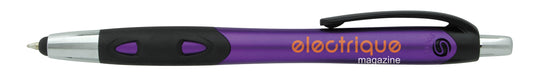 Front View of Black Souvenir® Sol Stylus Pen