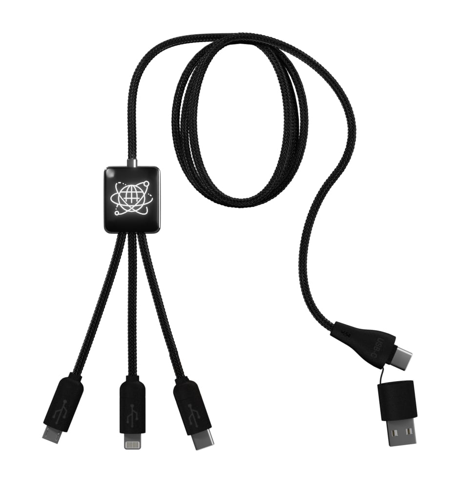 Front View of Black SCX Innovative Design™ Data Transfer Eco Cable
